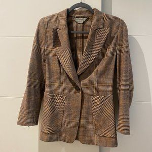 SportMax Brown Plaid Blazer